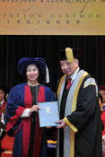 (From left) Ms Pansy HO Chiu King and Pro-Chancellor Dr the Honourable Sir David Li Kwok-po