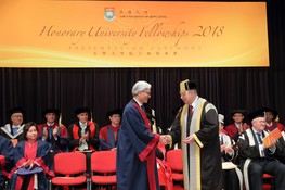 (From left) Professor Chow Shew-ping and Pro-Chancellor Dr the Honourable Sir David Li Kwok-po
