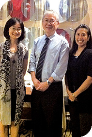 From left: Ms Venus Wong, Professor Chan Li-chong and Dr Julie Chen Yun
