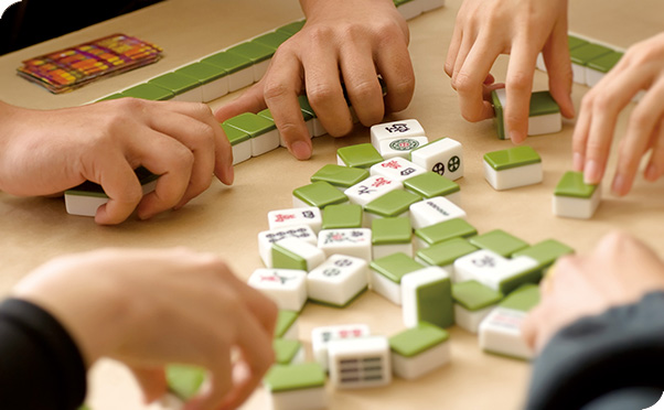 Playing Mahjong is often part of celebrations in the Chinese New Year