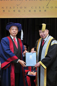 (From left) Mr Edward CHAN King Sang, SC and Pro-Chancellor Dr the Honourable Sir David Li Kwok-po
