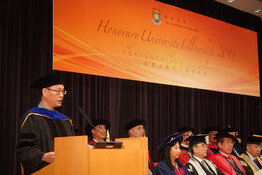 HKU Dean of Engineering, Professor Christopher Chao delivers citation for Mr Tam Wing-fan