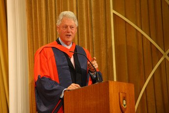 The Honorable William Jefferson CLINTON delivers his acceptance speech at the ceremony
