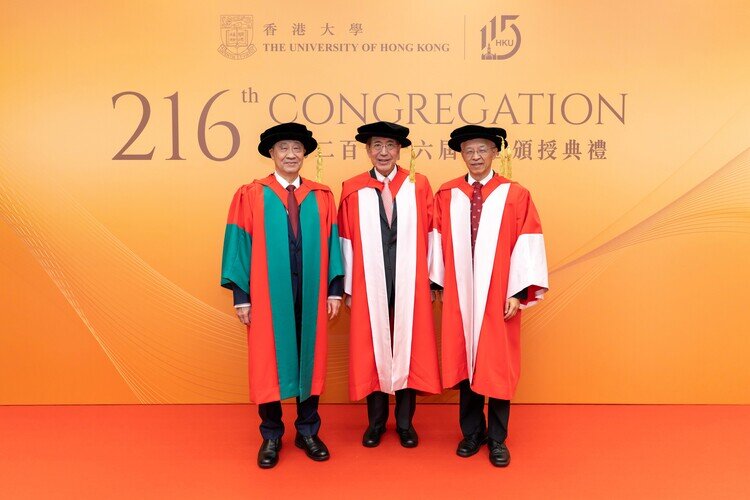 (From left) Dr Patrick Poon, Professor Arthur Li and Professor Gang Chen
