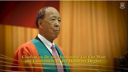 Conferment of the Honorary Degree upon Dr the Honourable LUI Che Woo