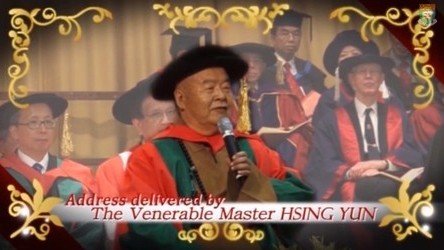 Speech by The Venerable Master Hsing Yun
