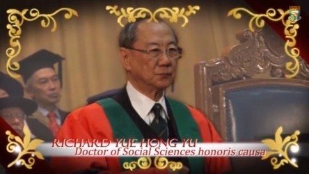 Conferment of the Honorary Degree upon Professor Richard YU Yue Hong 