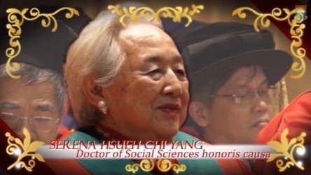 Conferment of the Honorary Degree upon Dr Serena YANG Hsueh Chi 