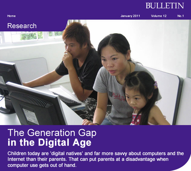 The Generation Gap in the Digital Age
      
Children today are 'digital natives' and far more savvy about computers and the Internet than their parents. That can put parents at a disadvantage when computer use gets out of hand.