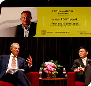 Rt Hon Mr Blair and Professor Daniel Chua, Head of the School of Humanities