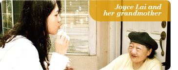 Joyce Lai and her grandmother