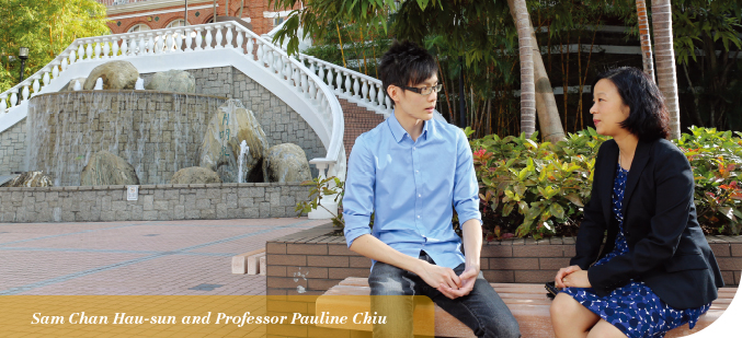 Sam Chan Hau-sun and Professor Pauline Chiu