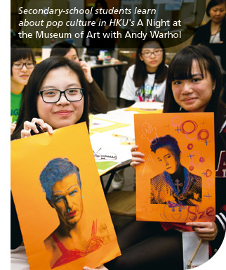 Secondary-school students learn about pop culture in HKU's A Night at the Museum of Art with Andy Warhol